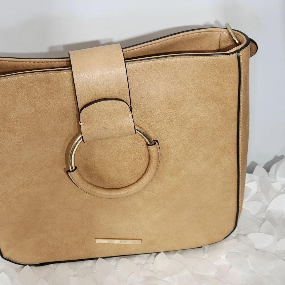 Tony Bianco bag satchel tote textured faux leather 27x23 cm NWOT - Picture 5 of 16